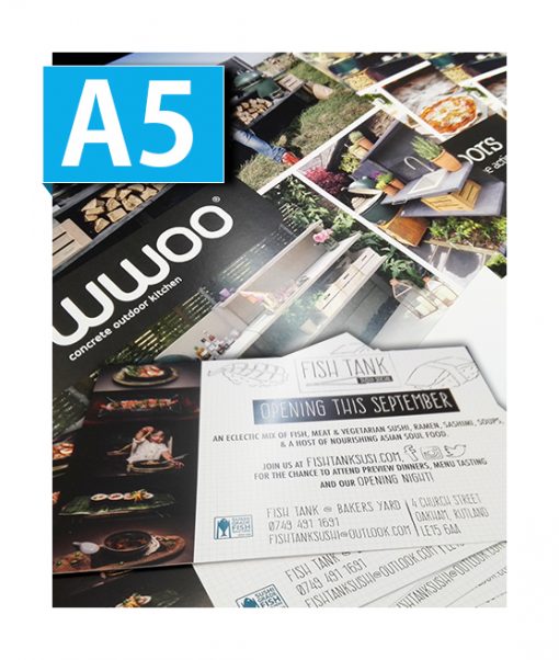 A5 Flyers printed single double sided printing