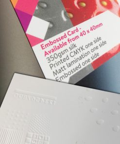 business cards embossed
