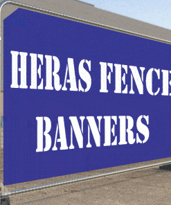 heras fence banner