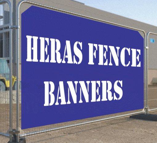 heras fence banner